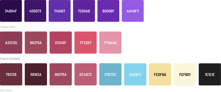 Farbpalette des Drive Interface-Konzepts